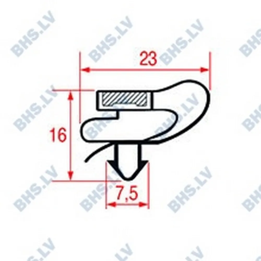 SNAP-IN GASKET 1450x633 mm (L7103518)