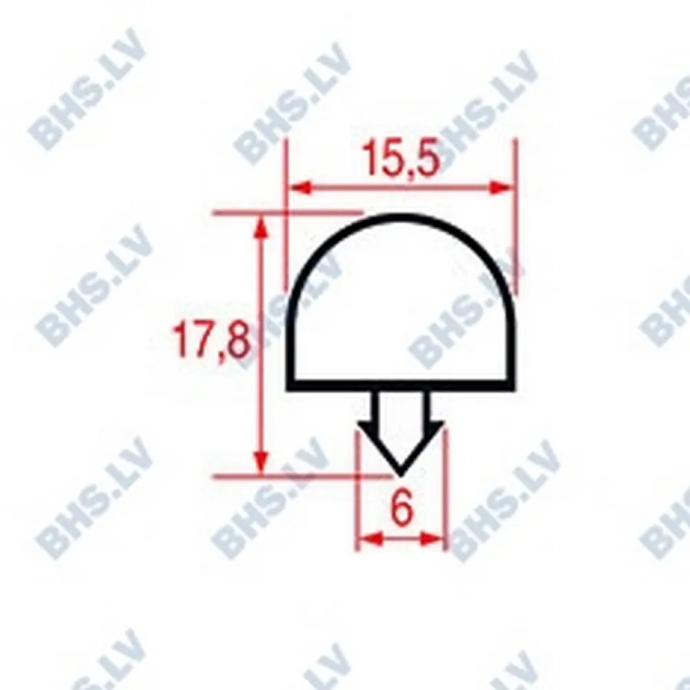 SNAP-IN GASKET L1064 LENGTH 2300 mm (L3286190)