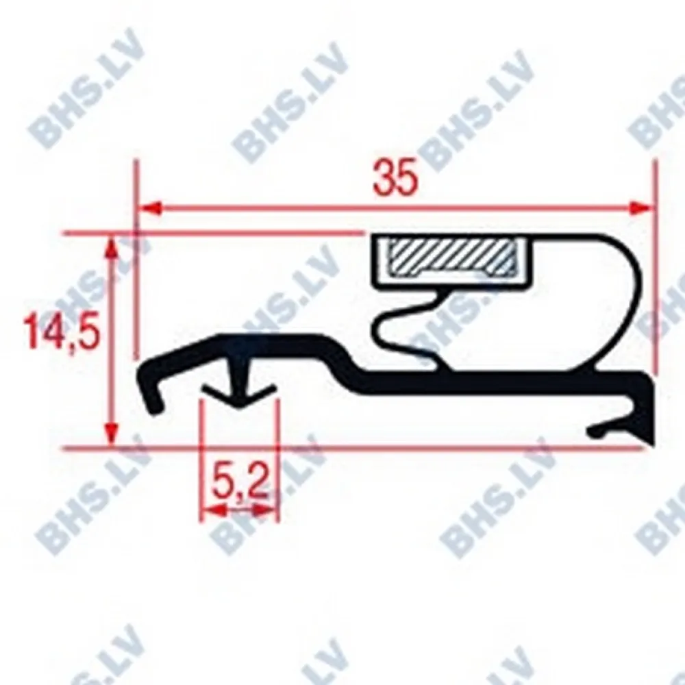 SNAP-IN GASKET L1066 LENGTH 2000 mm (L3286192)
