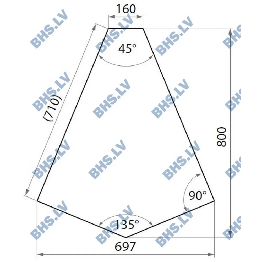 Iekšējais stūra galds 45 (ST129071)