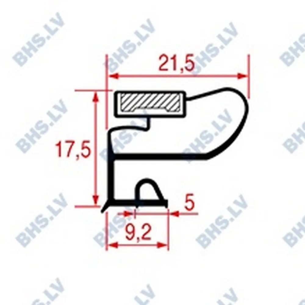 GASKET MIDDLE EDGED L2001 LENGTH 2000 mm (L3286139)