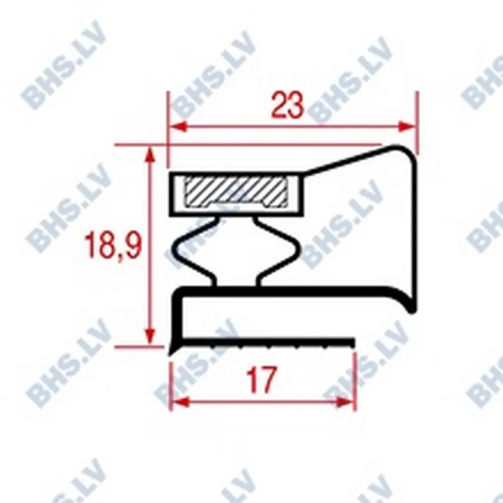 GASKET MIDDLE-EDGED L2014 LENGTH 2000 mm (L3286198)