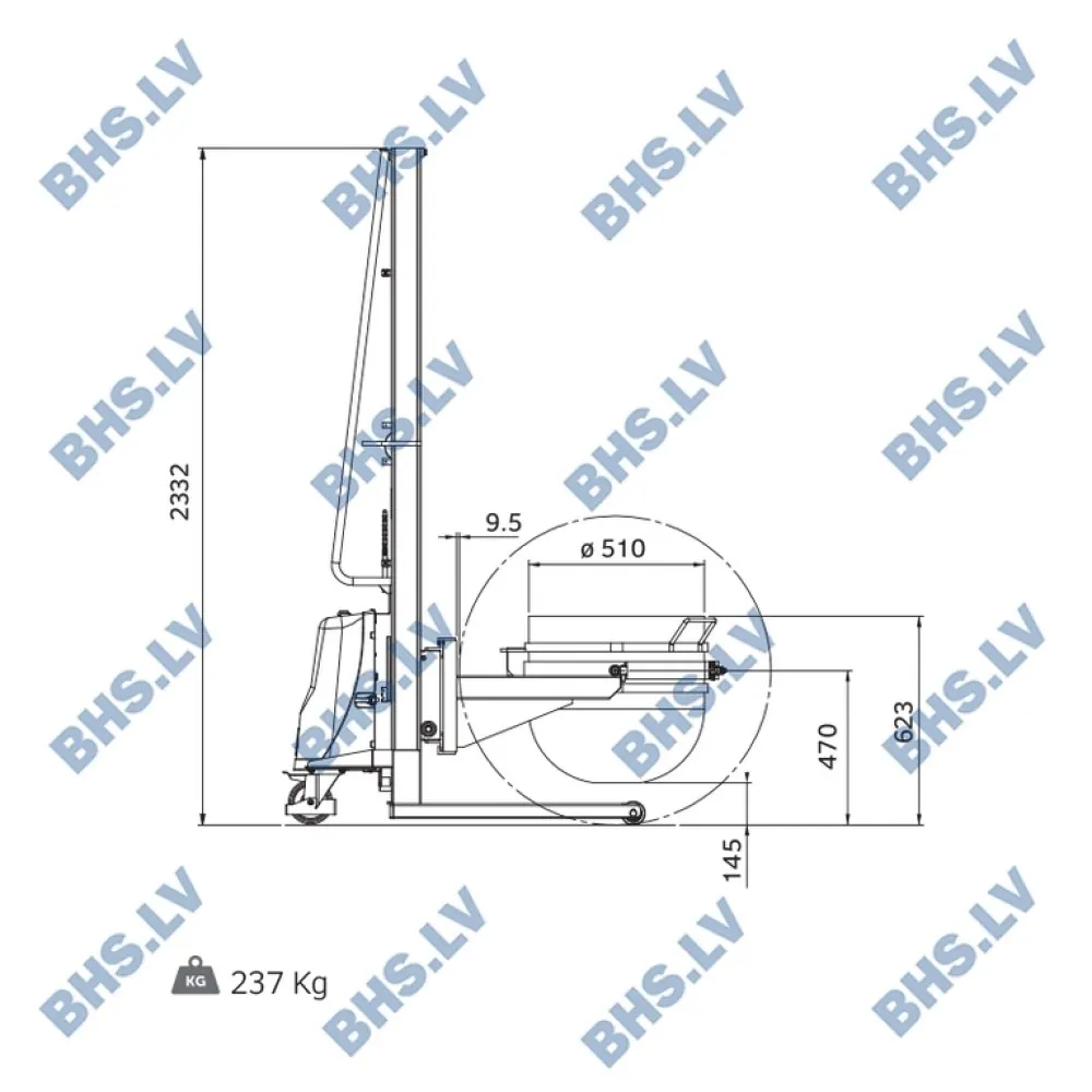 Akumulatora bļodas pacēlājs (SOLL100B)