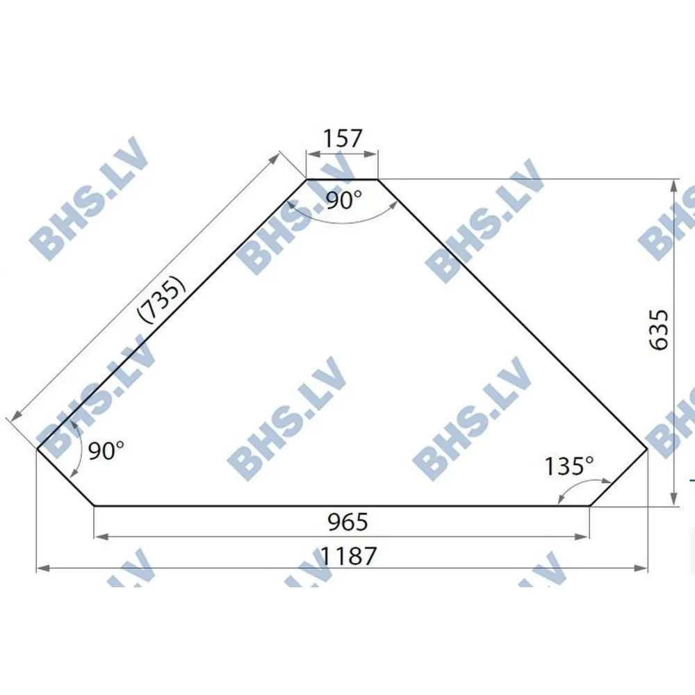 Iekšējais stūra galds 90 ar plauktu (ST240111)