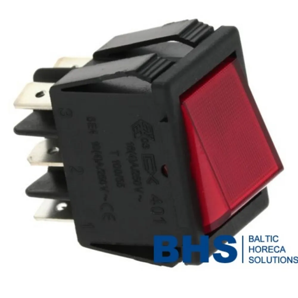 CHANGEOVER SWITCH 2 POLE RED 16A 250V (L3319018)
