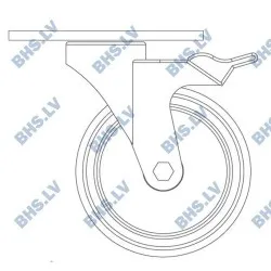 Jeu de roues galvanisé RC 125 mm