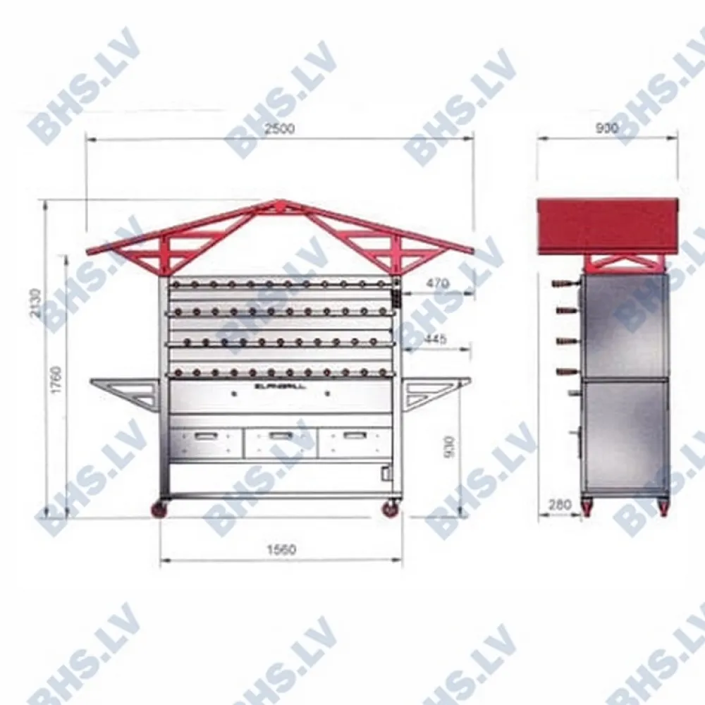 Nerūsējošā tērauda sānu plaukts (IS35C)