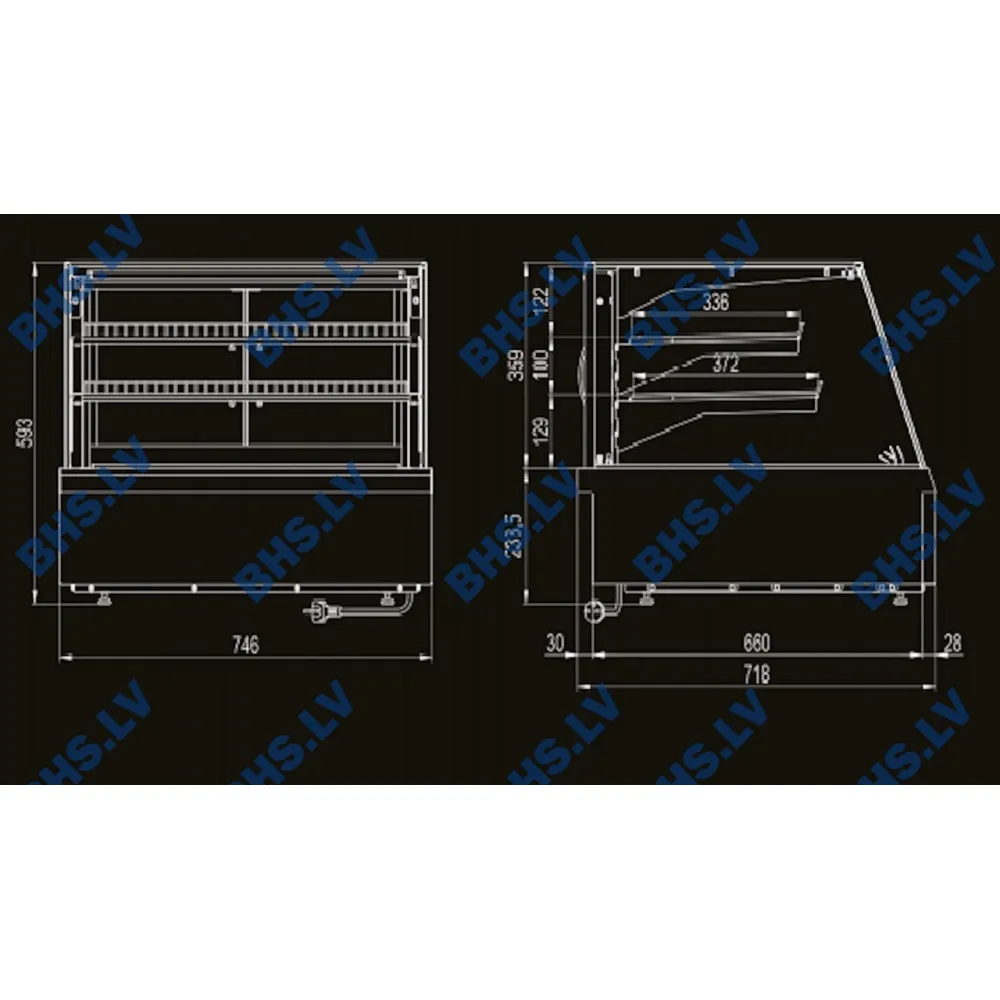 Vitrine chauffante ADDA HOT 2 GN Small (servir) (119S1210D)