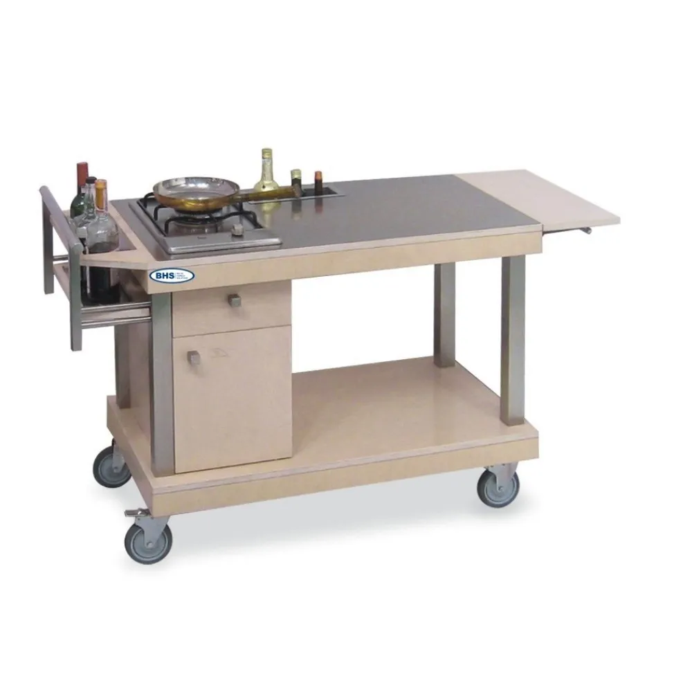 CHARIOT FLAMBÉ AVEC 1 BRÛLEUR À GAZ ARTEMIDE F/1 (008INARTFG1ML)