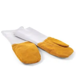 Leather protective gloves
