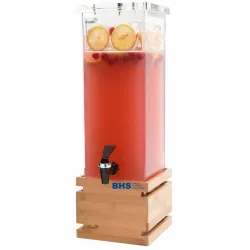 Distributeur de boissons 7,5 L avec plateau en bambou
