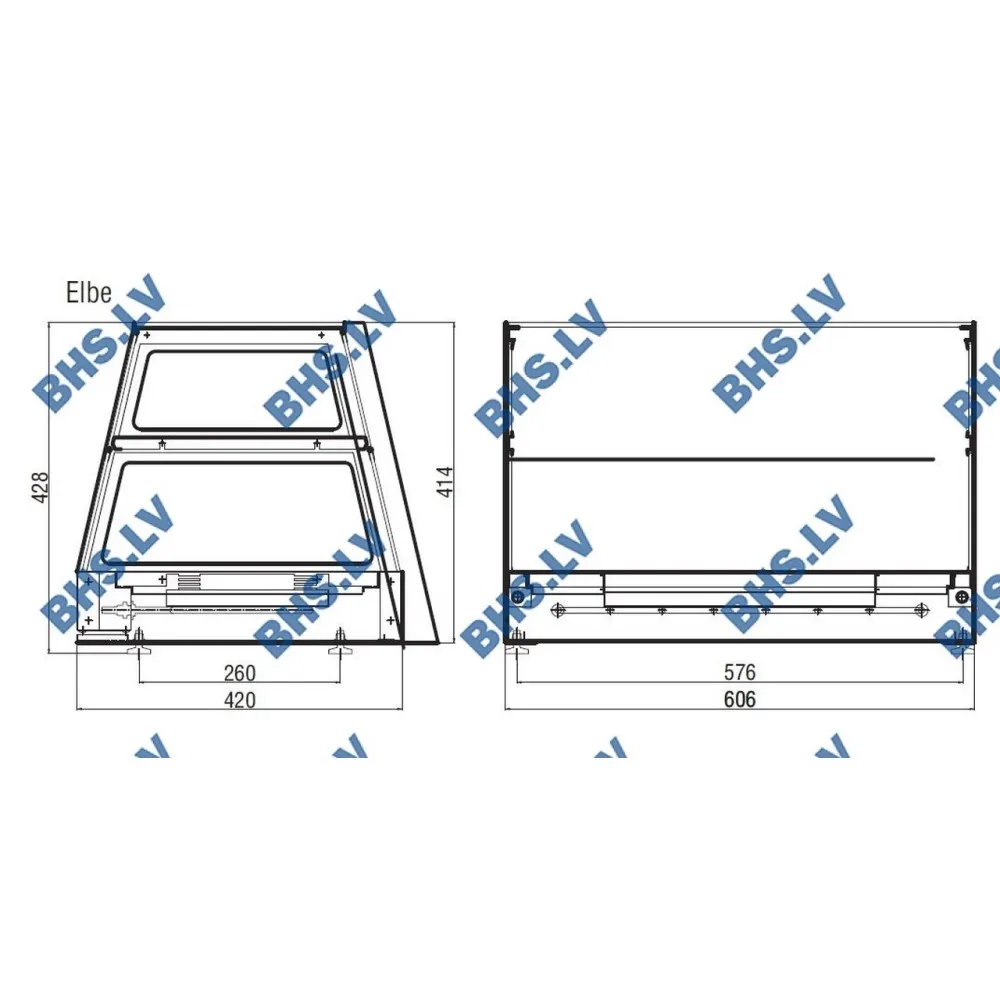 Vitrine chaude ELBE Inox (1100110)