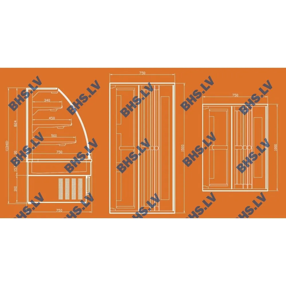 Vitrine chauffante GEORGIA III 1500 Hot (1446021)