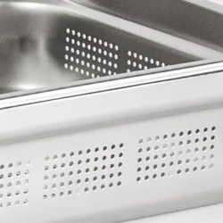 Bac perforé GN1/1 , h-100,  s/steel , STANDART