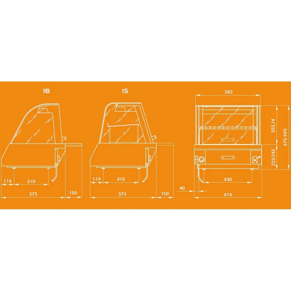 Vitrine chauffante KENTUCKY HOT 1B (1132050)