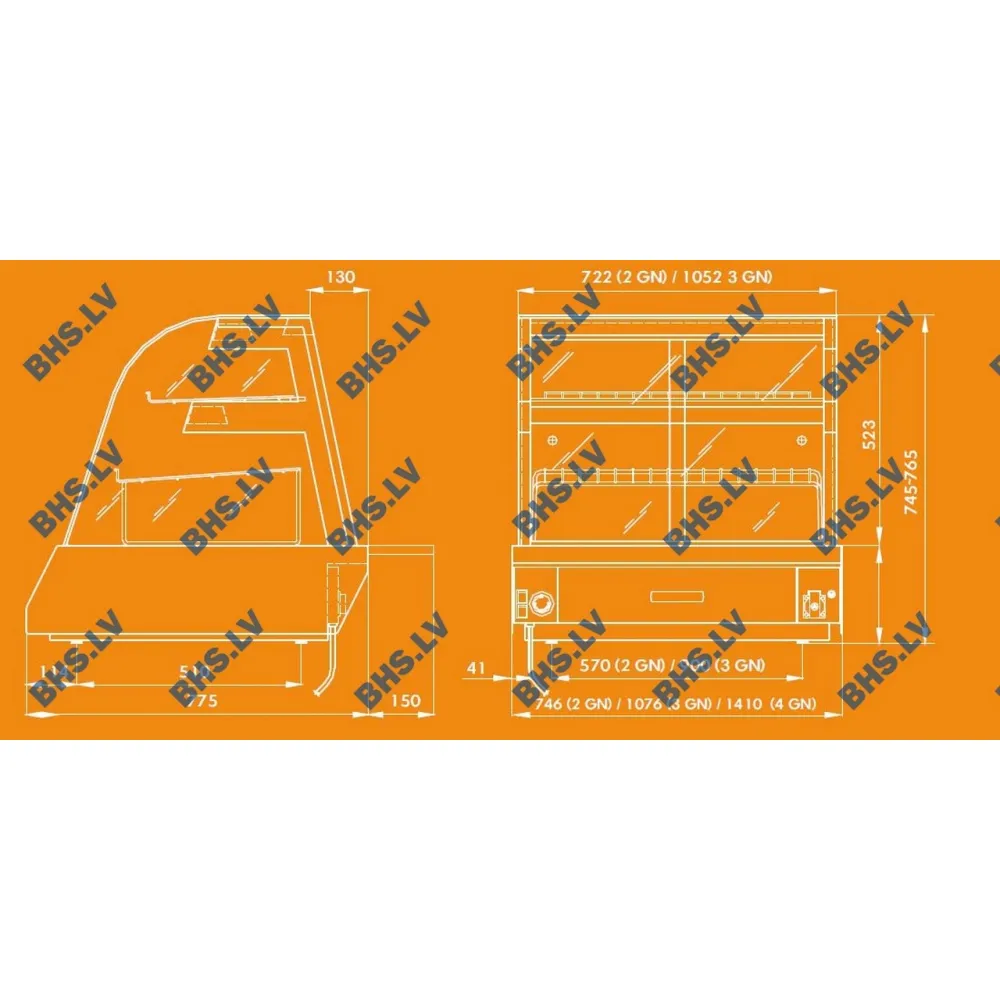 Vitrine chauffante KENTUCKY HOT 3GN Haute (1135130)