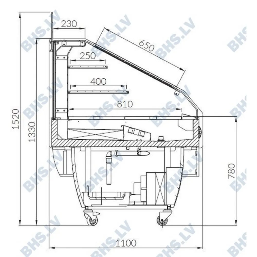 Confectionery showcase MAXIM 1.25 (MXM125)