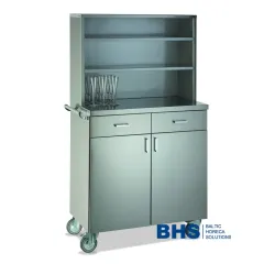 POSTE DE SERVICE EN ACIER INOXYDABLE SUR ROULETTES POLAR2AP