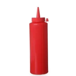 Bouteille doseuse pour sauces 350 ml, rouge