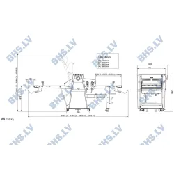 Laminoir à pâte manuel R65T / 14 avec inverseur