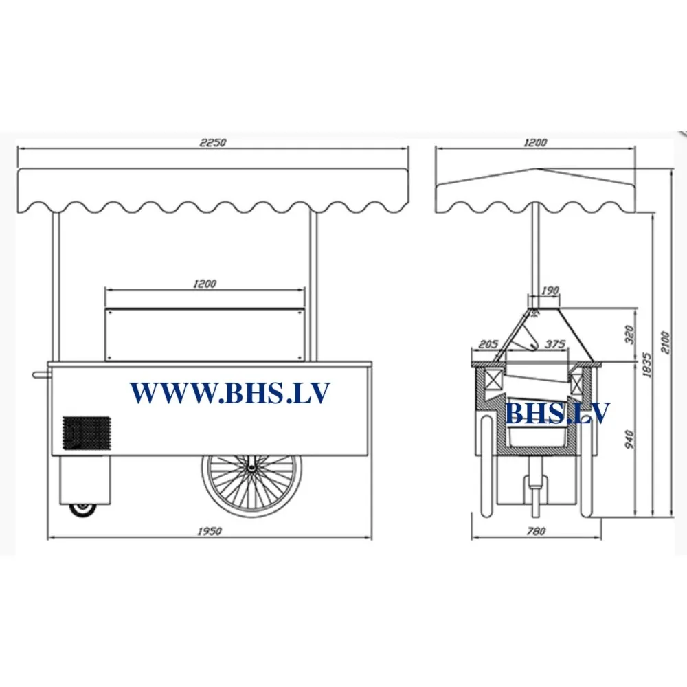 Vitrine à glace 1950 mm (YK-1RK7)
