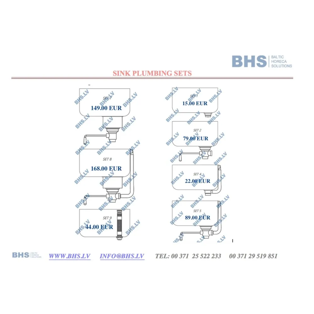 Table en métal avec évier sans plateau 2600 (BHS-PRA10-260/60/85)