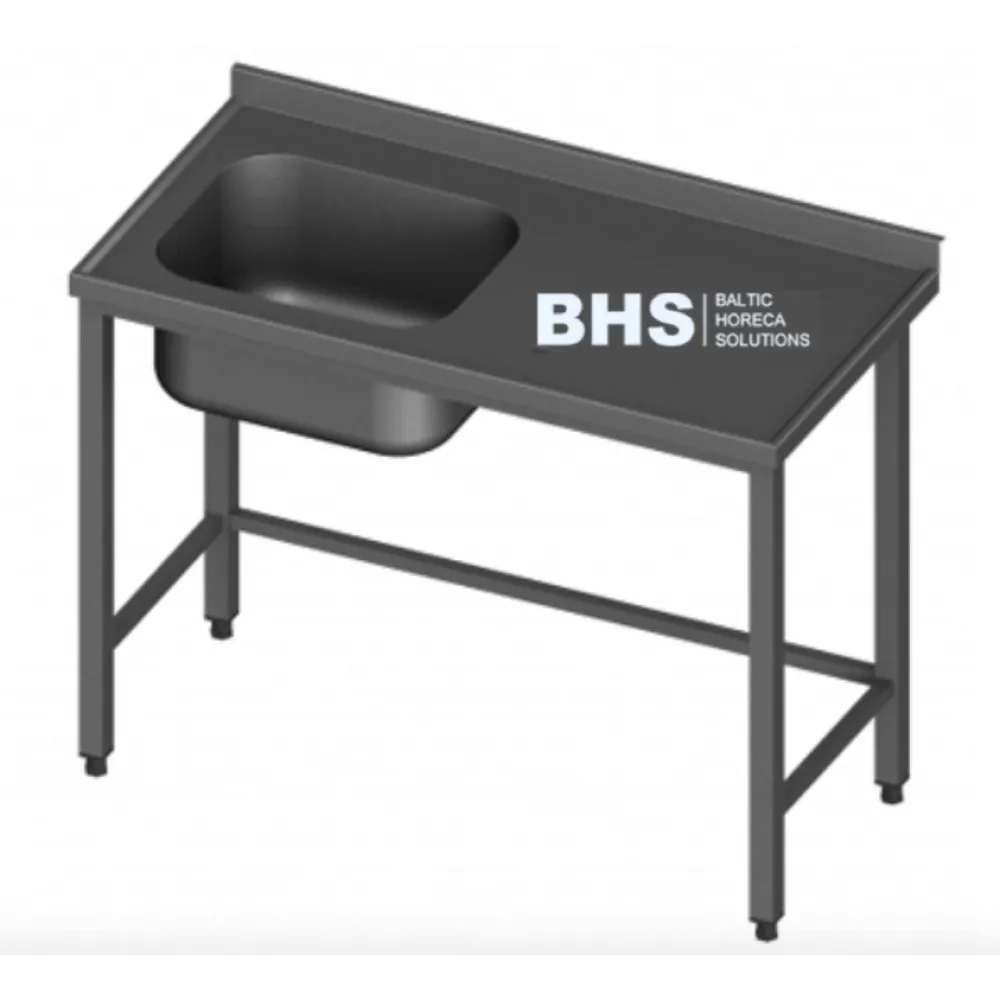 Table en métal avec évier sans plateau 1500 (BHS-PRA10-150/60/85)