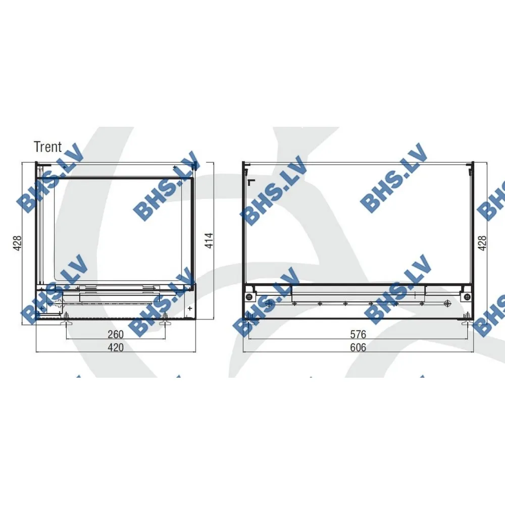 Vitrine de confiserie TRENT Inox - standard (1100210)