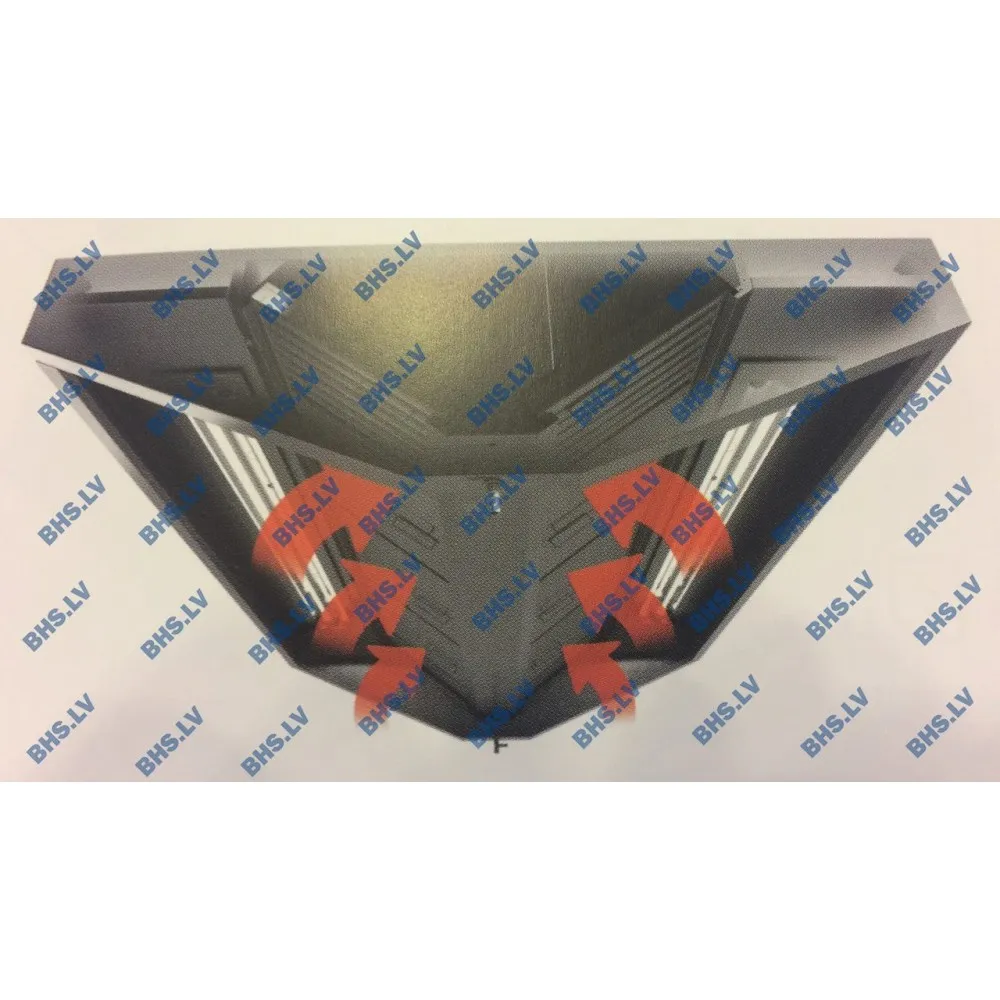 Hotte de ventilation centrale îlot avec filtres HNCA 2000 (HNCA-200-140-48)