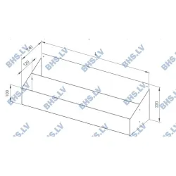 Dubultais pudeļu plaukts montējams 700