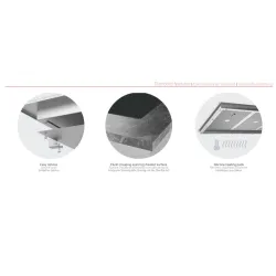 Surface vitrée chauffante encastrée 308 mm, GN 1/1