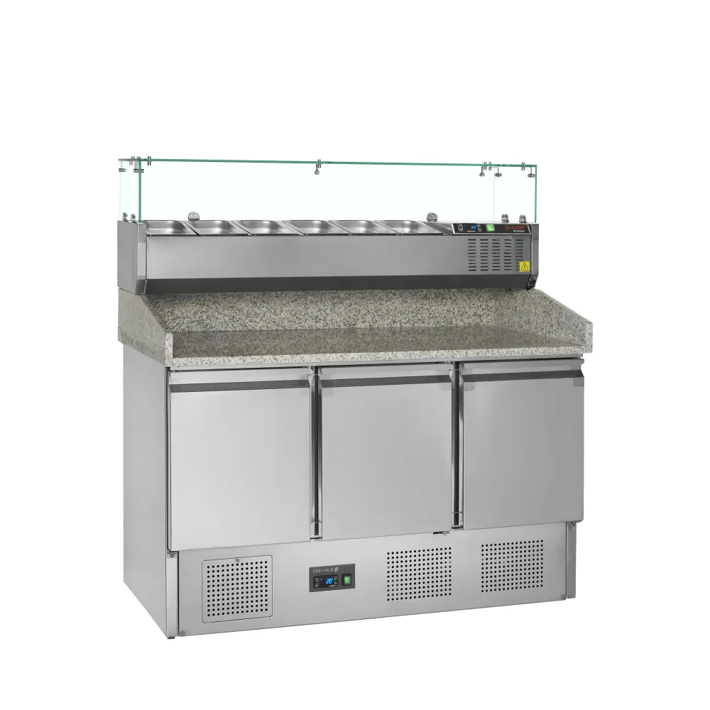 Pizza table with refrigerating display PT1365 (PT1365+GVC33-140)