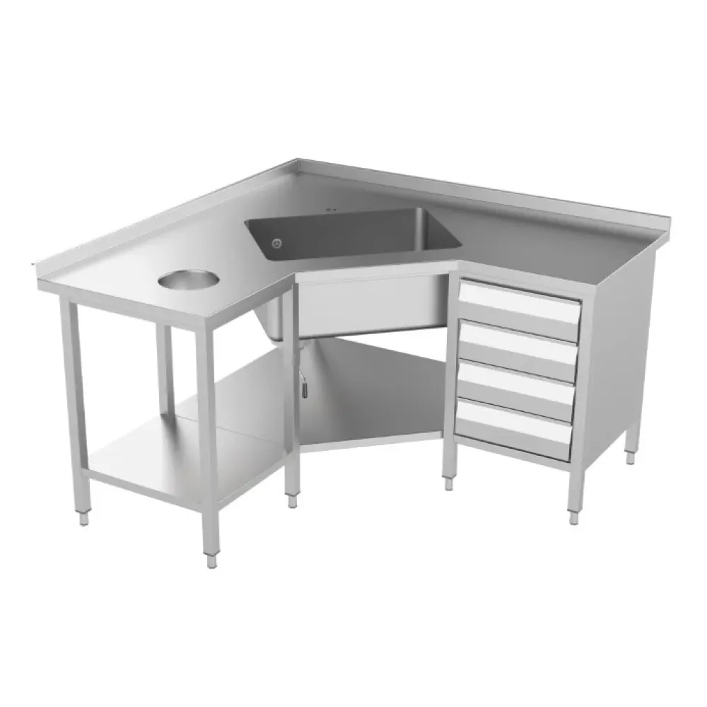 Table avec piscine et étagère 1300 (DV1-PLA-130/60/90)