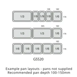 Saladette counter GSS20 201 l