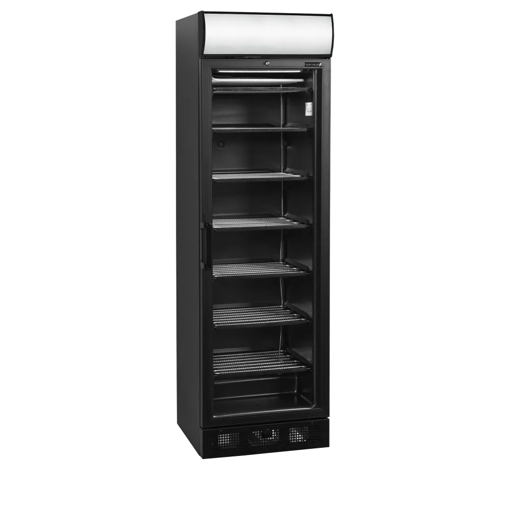 Congélateur avec banderole publicitaire 270 l, noir (UFSC371GCP BLACK)