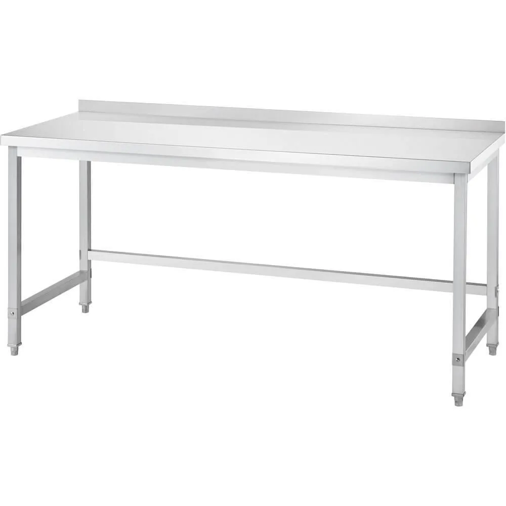 Table en acier inoxydable sans étagère 600 × 600 × 850 mm (671066)