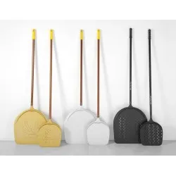 Pelle à pizza perforée, noir 1700x320mm