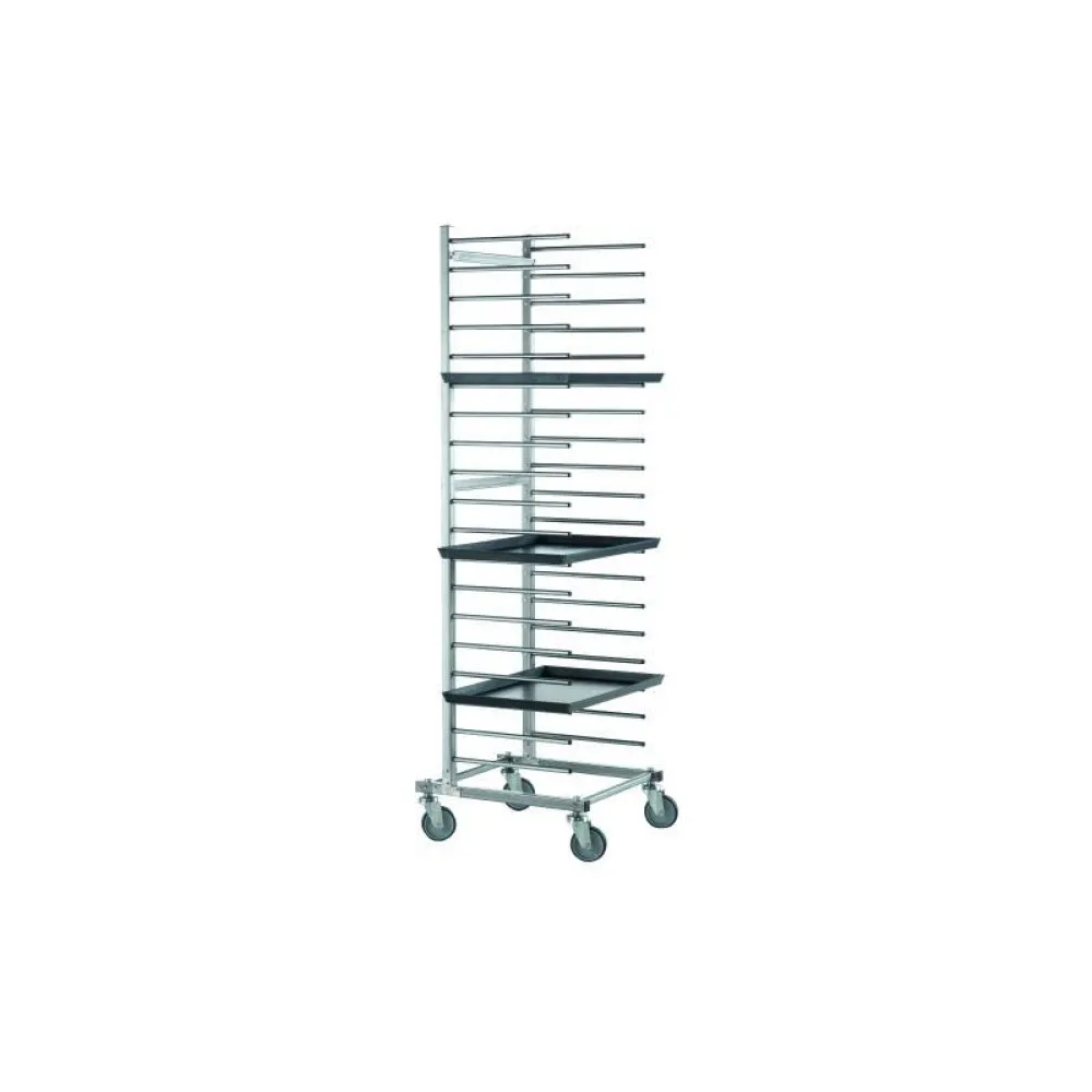 Chariot à plateaux pour pizzas/pâtisseries 600x400 mm (BZ-2U)