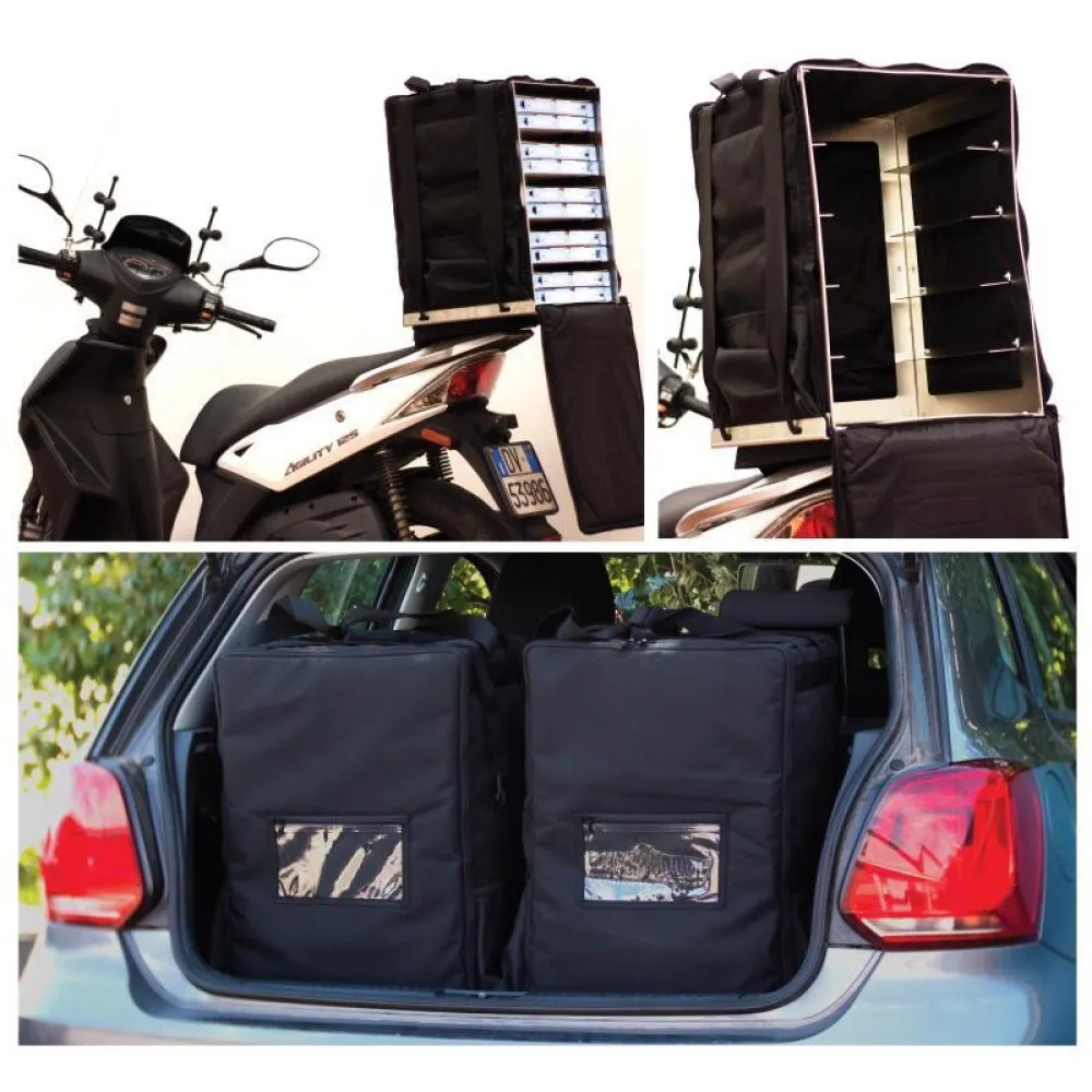 Boîte isotherme pour 8 boîtes à pizza, d-40 cm (BPSR40)