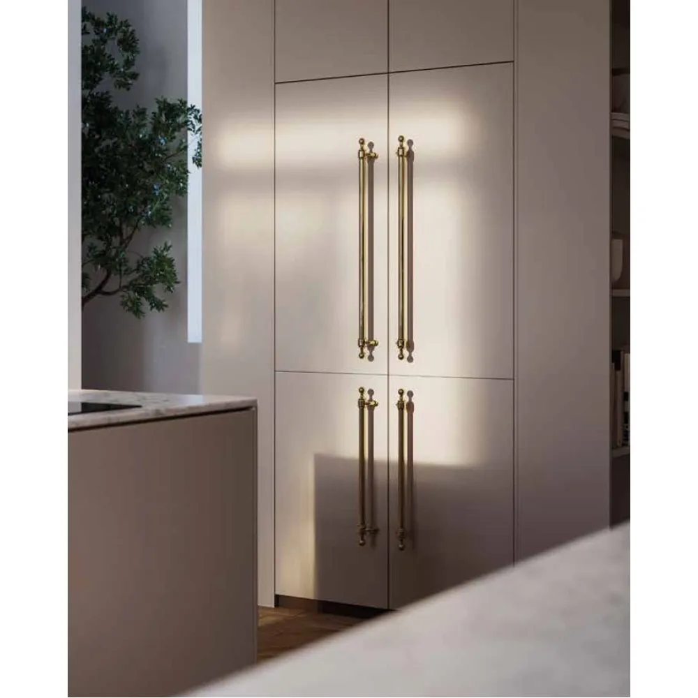 Réfrigérateur encastrable à quatre portes, prêt à installer un panneau R96BICD