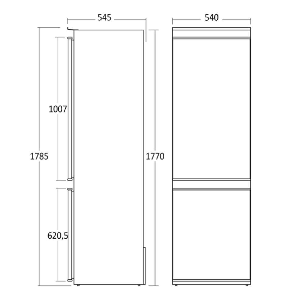 Réfrigérateur combiné 180 + 68 L CBI247NFWE (33033610000CBI247NFWE)