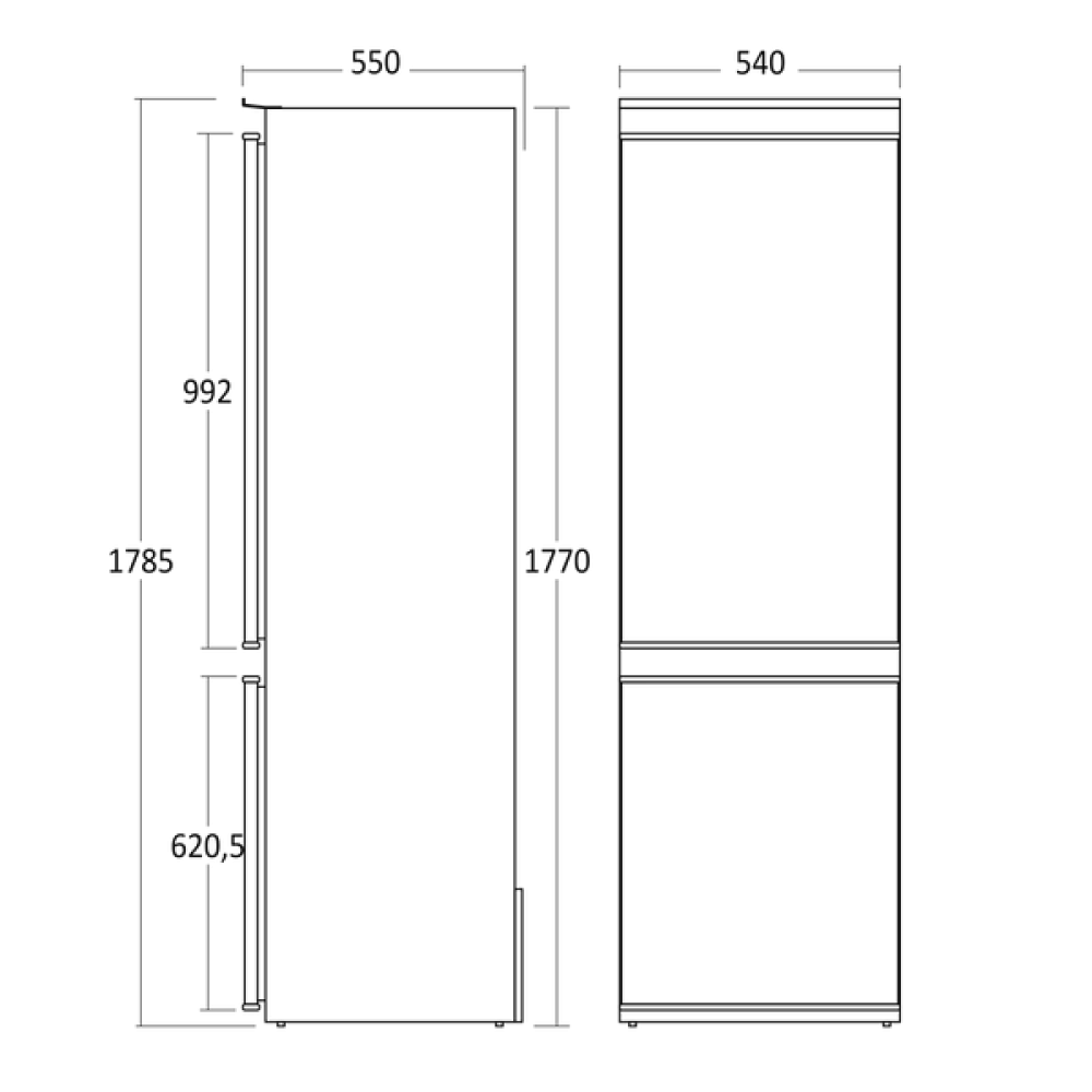 Réfrigérateur-congélateur 193 + 74 L CBI267NFWD (33033610000CBI267NFWD)