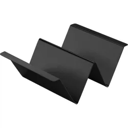 Présentoir à sandwichs et snacks avec support à 2 compartiments, noir