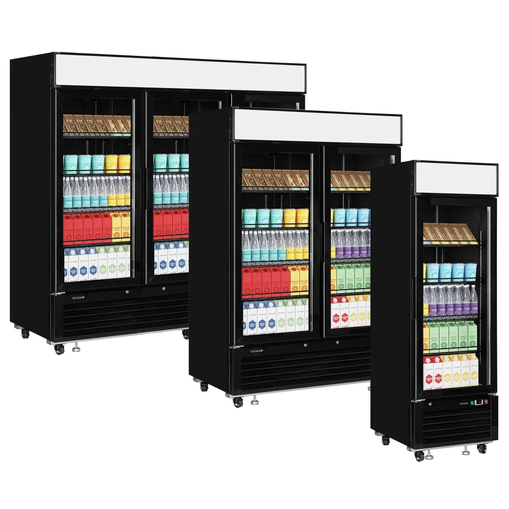 Congélateur vitrine 405 litres, noir (LGF2500B)