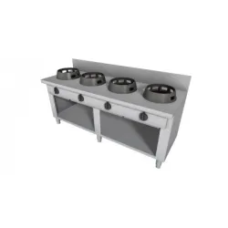Cuisinière WOK à gaz avec meuble neutre 2000x700mm LS03150070BA