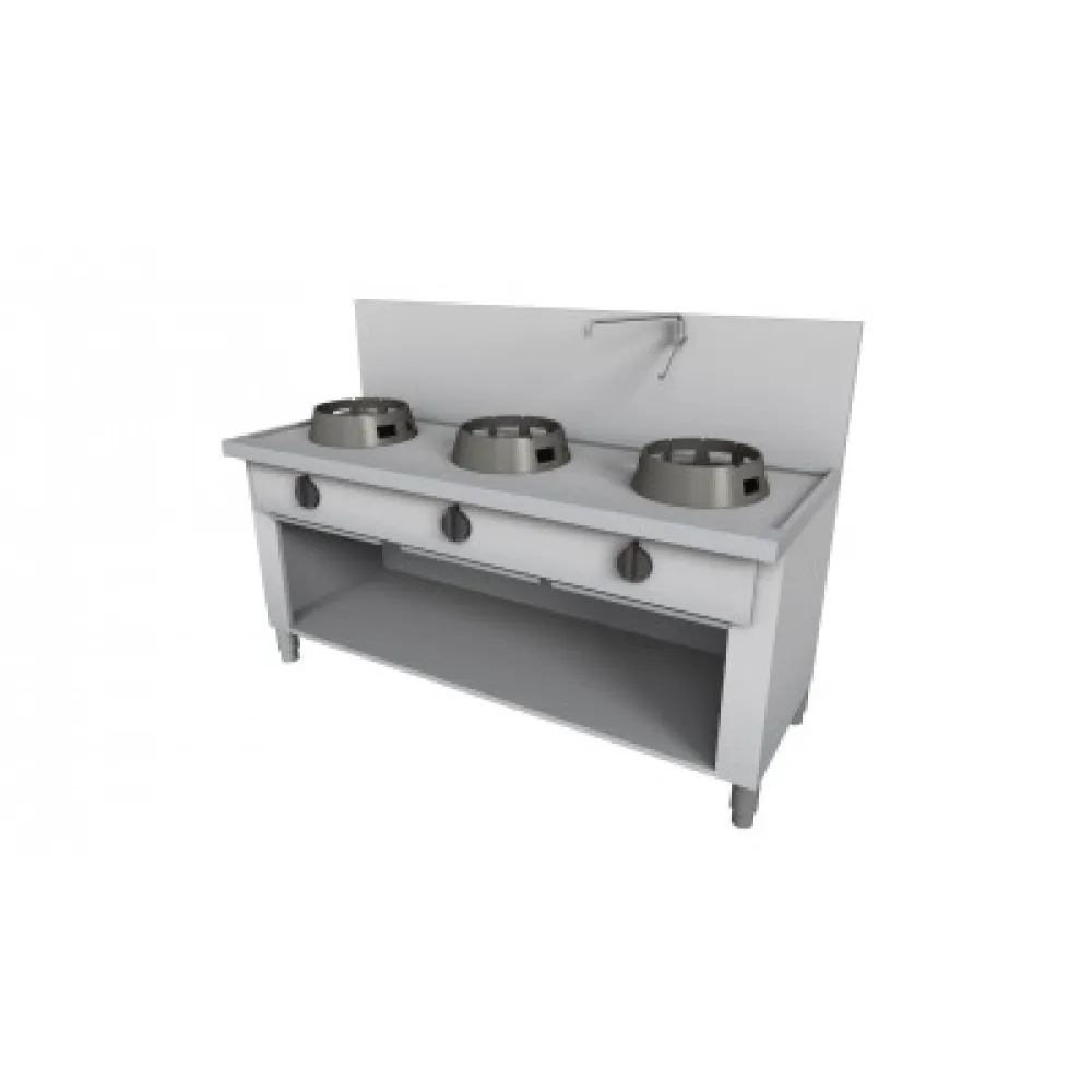 Cuisinière WOK à gaz avec meuble neutre 1500x700mm KT03150070BA