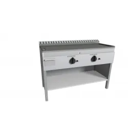 Plaque de cuisson lisse à gaz avec meuble neutre FRY-TOP FTSPS/2GK.BA