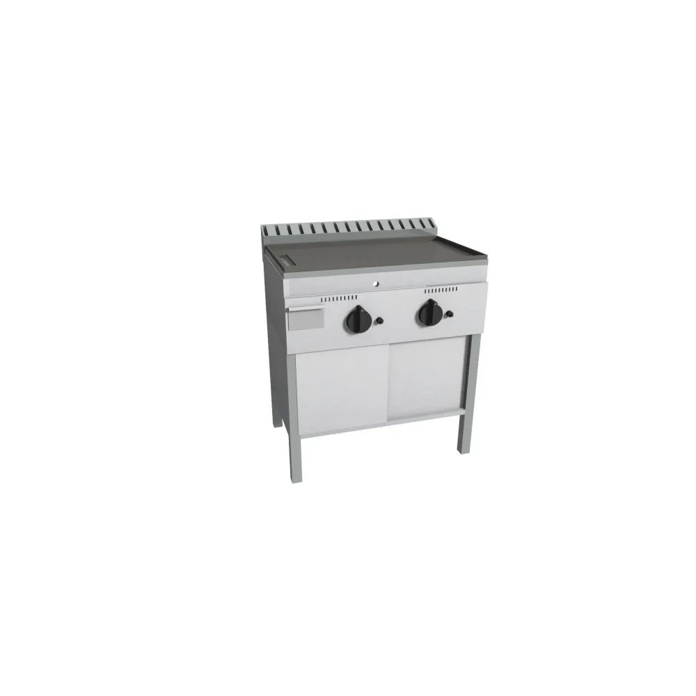 Plaque de cuisson lisse à gaz avec portes coulissantes FRY-TOP FTSPS/1G1PK.BC