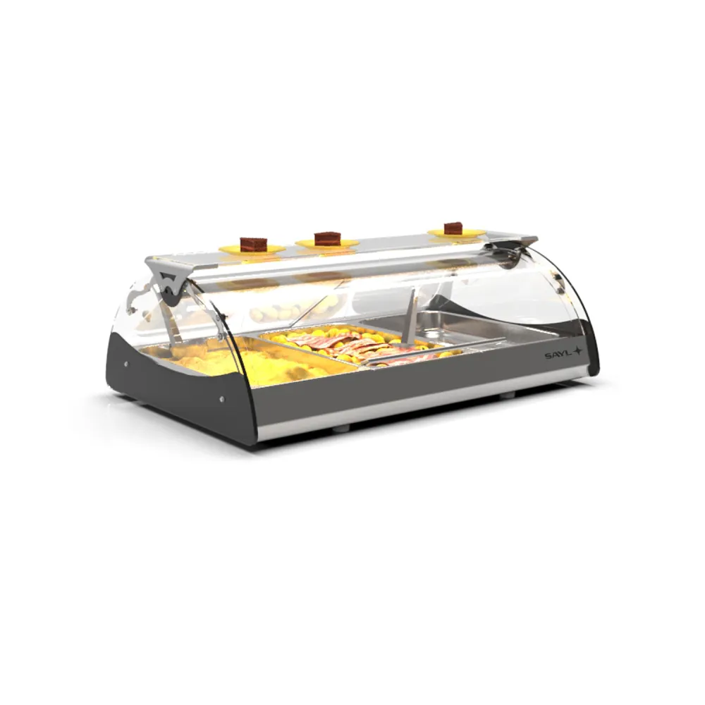 Vitrine chauffante avec bains-marie MAXISELF CMX3E (BHS-CMX3E)