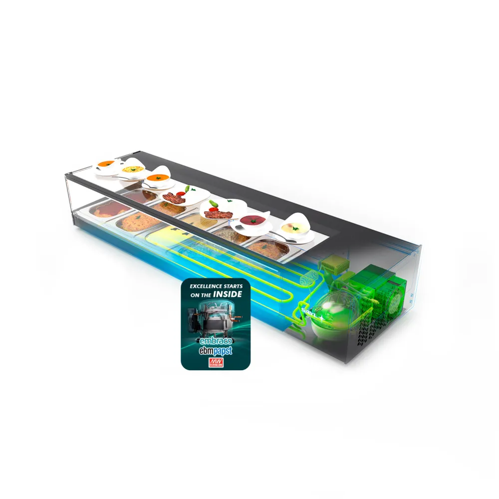 Vitrine réfrigérée pour bacs GN LOGIC VTLG8 (BHS-VTLG8)